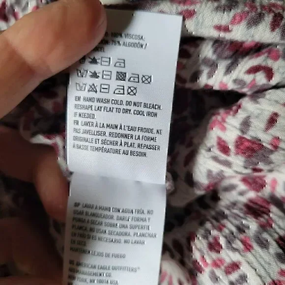 American Eagle Outfitters Short Ditsy Floral Cottagecore Casual Beach Sun Dress - Picture 12 of 13